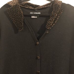 Full length sweater cardigan.